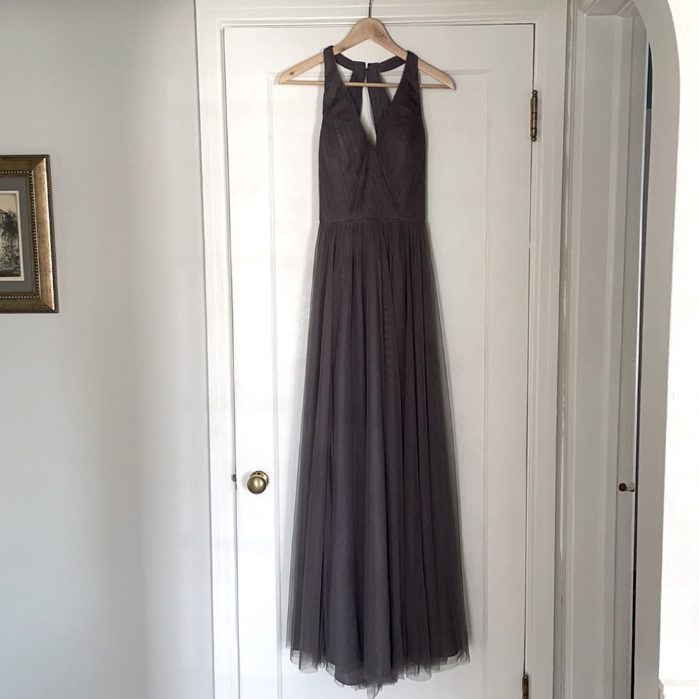 WToo size 8 bridesmaid dress pewter